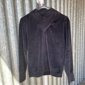 Y2K Lolita Black Velour Sweater Top Size 2